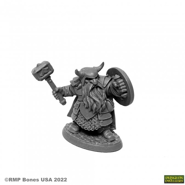 Reaper Bones Usa Dungeon Dwellers: Borin Ironbrow  Dwarf Plastic Miniature