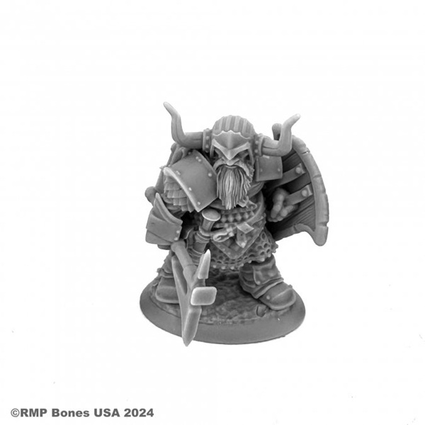 Reaper Bones Usa Dungeon Dwellers: Dromn Ironsworn  Dwarf Warrior Plastic Miniature