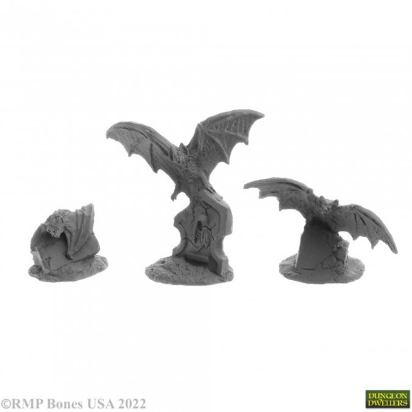 Reaper Bones Usa Dungeon Dwellers: Giant Bats     Plastic Miniatures