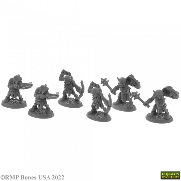 Reaper Bones Usa Dungeon Dwellers: Goblin Pillagers     Plastic Miniatures