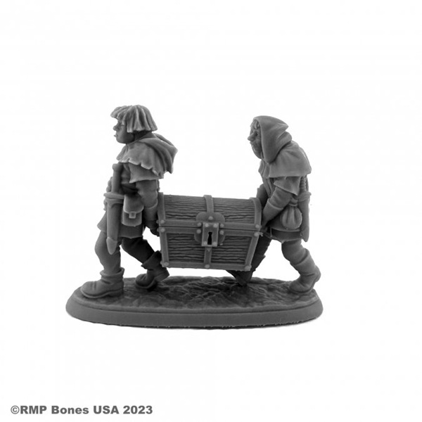Reaper Bones Usa Dungeon Dwellers: Henchmen: Henchmen And Chest Plastic Miniature