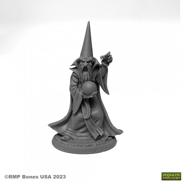 Reaper Bones Usa Dungeon Dwellers: Oman Ruul Wizard Plastic Miniature