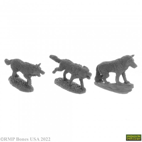 Reaper Bones Usa Dungeon Dwellers: Wolf Pack Plastic Miniatures