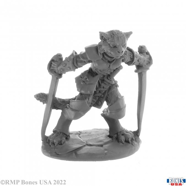 Reaper Bones Usa Reaper Legends: Catfolk Rogue Shadoweyes Plastic Miniature