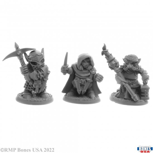 Reaper Bones Usa Reaper Legends: Deep Gnome Warriors     Plastic Miniatures