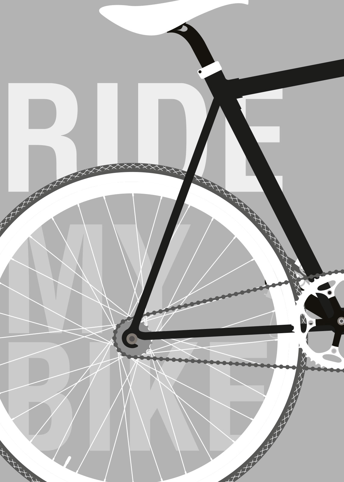 Ride My Bike – Inspirerende Plakat af Rikke Axelsen