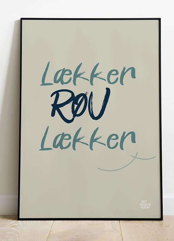 Røv Lækker Røv-plakat  Lys  21   29    A4     199 -