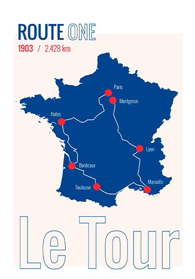 Unik plakat hylder Tour de France - Cykelsportens arv