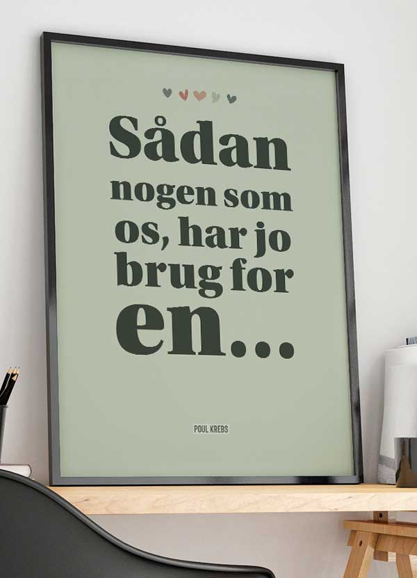 Sådan Nogen Som   Poul Krebs-plakat Med Ord 21   29    A4     199 -