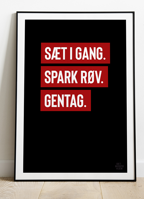 Sæt I Gang - Motiverende Plakat A4 til Hjemmet