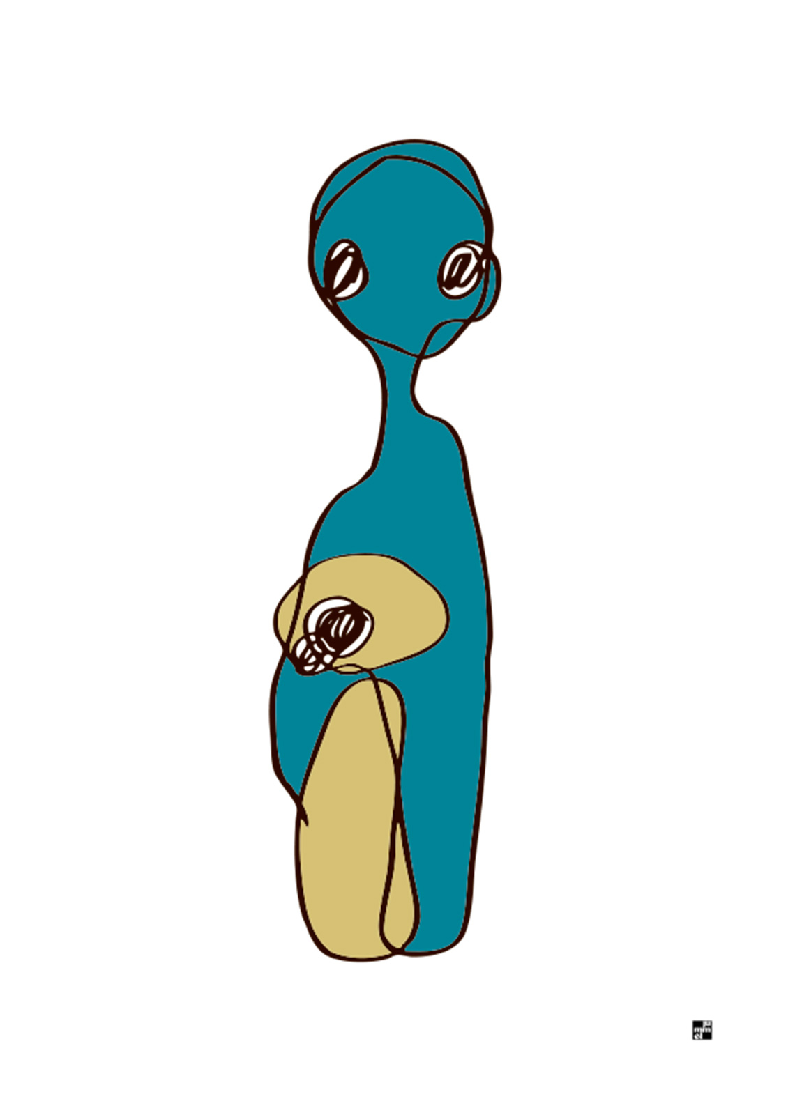 Sammen – Unik illustration fra Jummel Designstudio