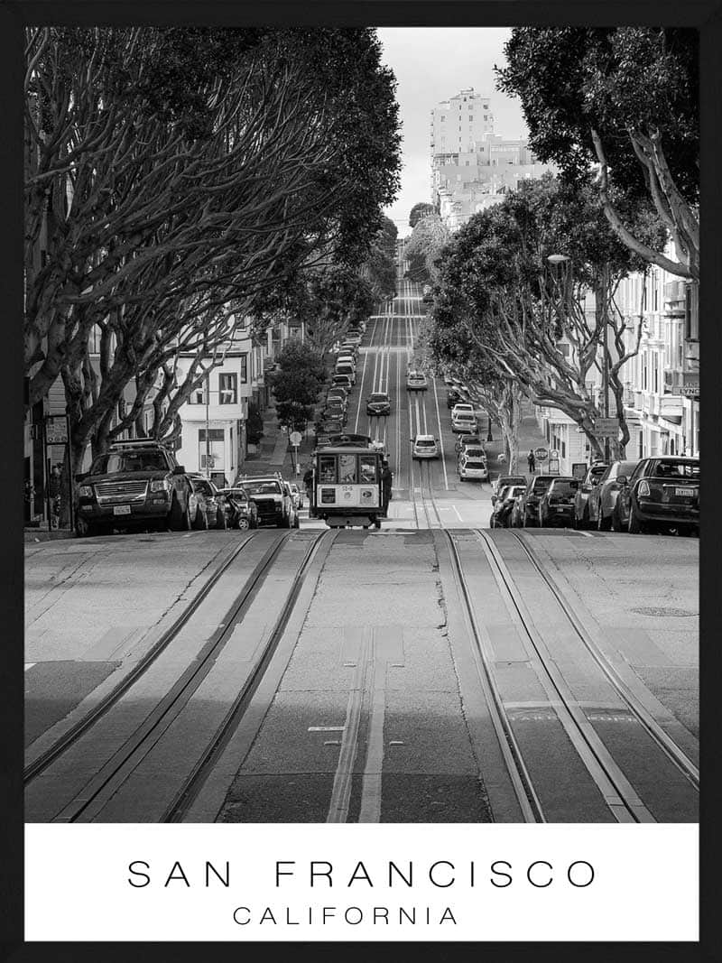 San Francisco Plakat - Charmerende bybillede til væggen