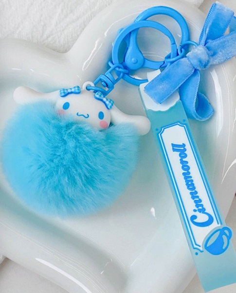 Sanrio Cinnamoroll Pom-pom Keychain 195 184 Glering