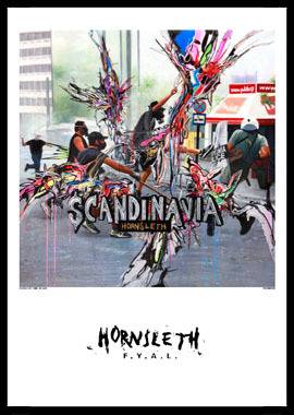 Skandinavisk Hornsleth Kunstplakat 50x70 cm - Udsalg!