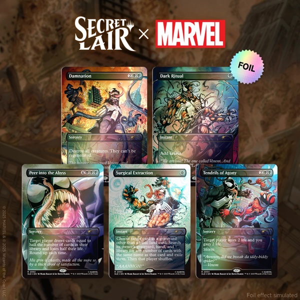 Secret Lair Drop Series 2025 : Marvel Spider-man Superdrop: Secret Lair Marvel 226 128 153 Spider-man: Venom Unleashed Colors Foil