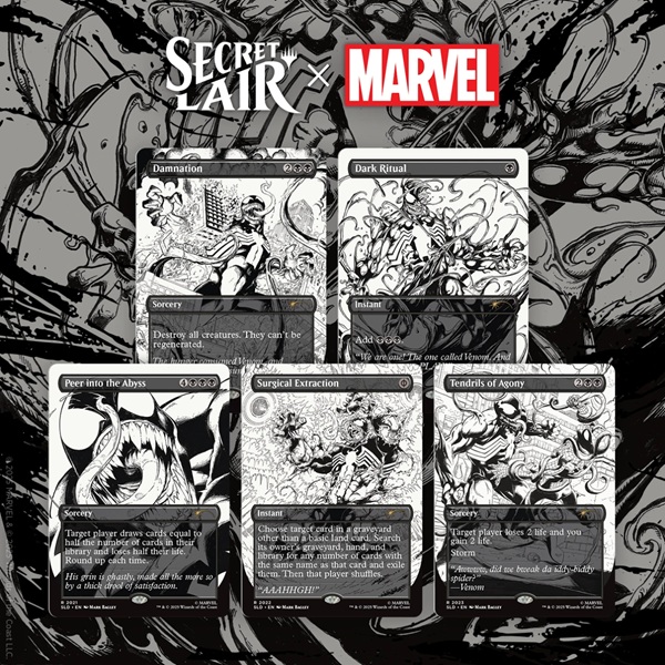 Secret Lair Drop Series 2025 : Marvel Spider-man Superdrop: Secret Lair Marvel Spider-man: Venom Unleashed Inks Regular