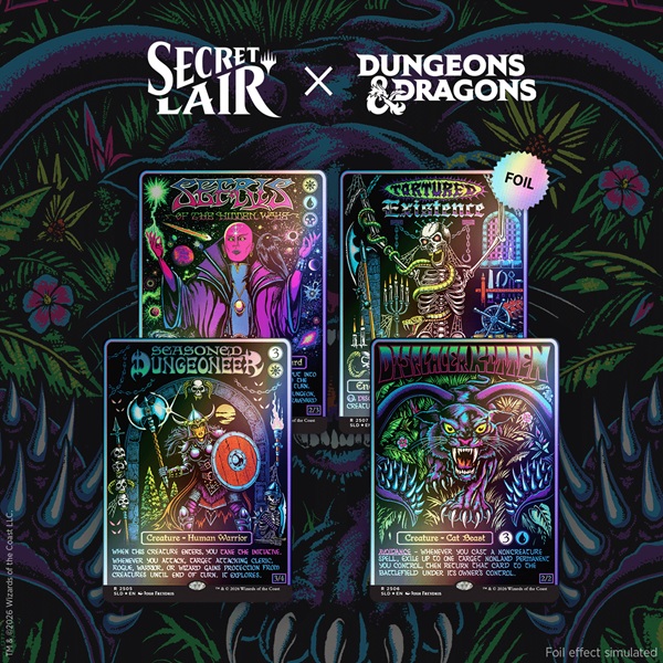 Secret Lair Drop Series 2026 : Roll For Initiative Superdrop: Secret Lair Dungeons Dragons: Black Lights Dark Dungeons Foil