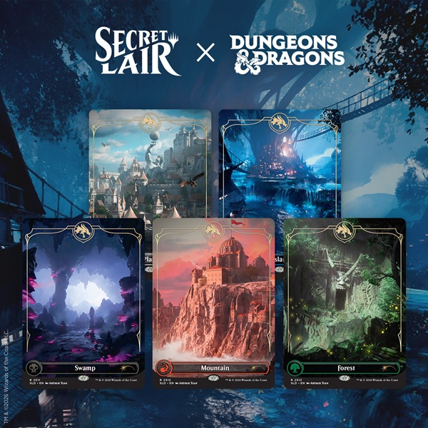 Secret Lair Drop Series 2026 : Roll For Initiative Superdrop: Secret Lair Dungeons Dragons: Lands The Forgotten Realms Regular