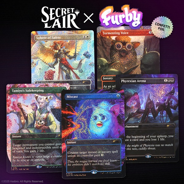 Secret Lair Drop Series 2025 : Secret Scare Superdrop: Secret Lair Furby: Furbys: The Gathering Confetti Foil