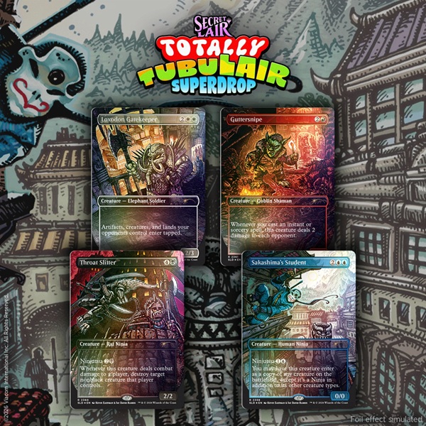 Secret Lair Drop Series 2026 : Totally Tubulair Superdrop: Secret Lair Teenage Mutant Ninja Turtles: Featuring: Kevin Eastman Colors Foil