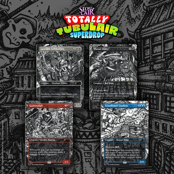 Secret Lair Drop Series 2026 : Totally Tubulair Superdrop: Secret Lair Teenage Mutant Ninja Turtles: Featuring: Kevin Eastman Inks Regular