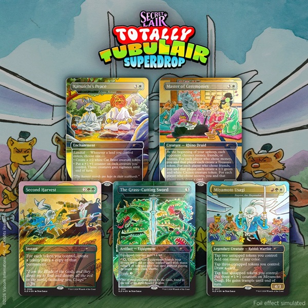 Secret Lair Drop Series 2026 : Totally Tubulair Superdrop: Secret Lair Teenage Mutant Ninja Turtles: Featuring: Stan Sakai Foil