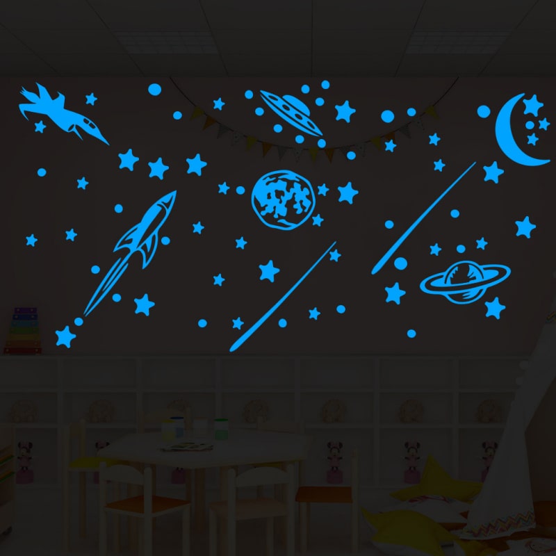 Selvlysende Stjernehimmel Wallsticker til Børneværelset