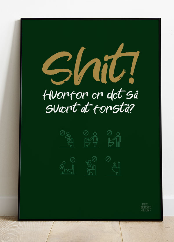 Toiletplakat: Sjove regler for badeværelsesetikette