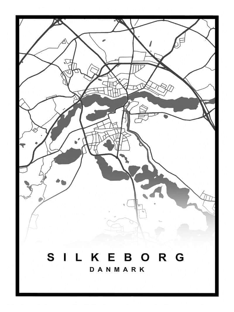 Silkeborg Kortplakat - Udforsk Din Elskede By