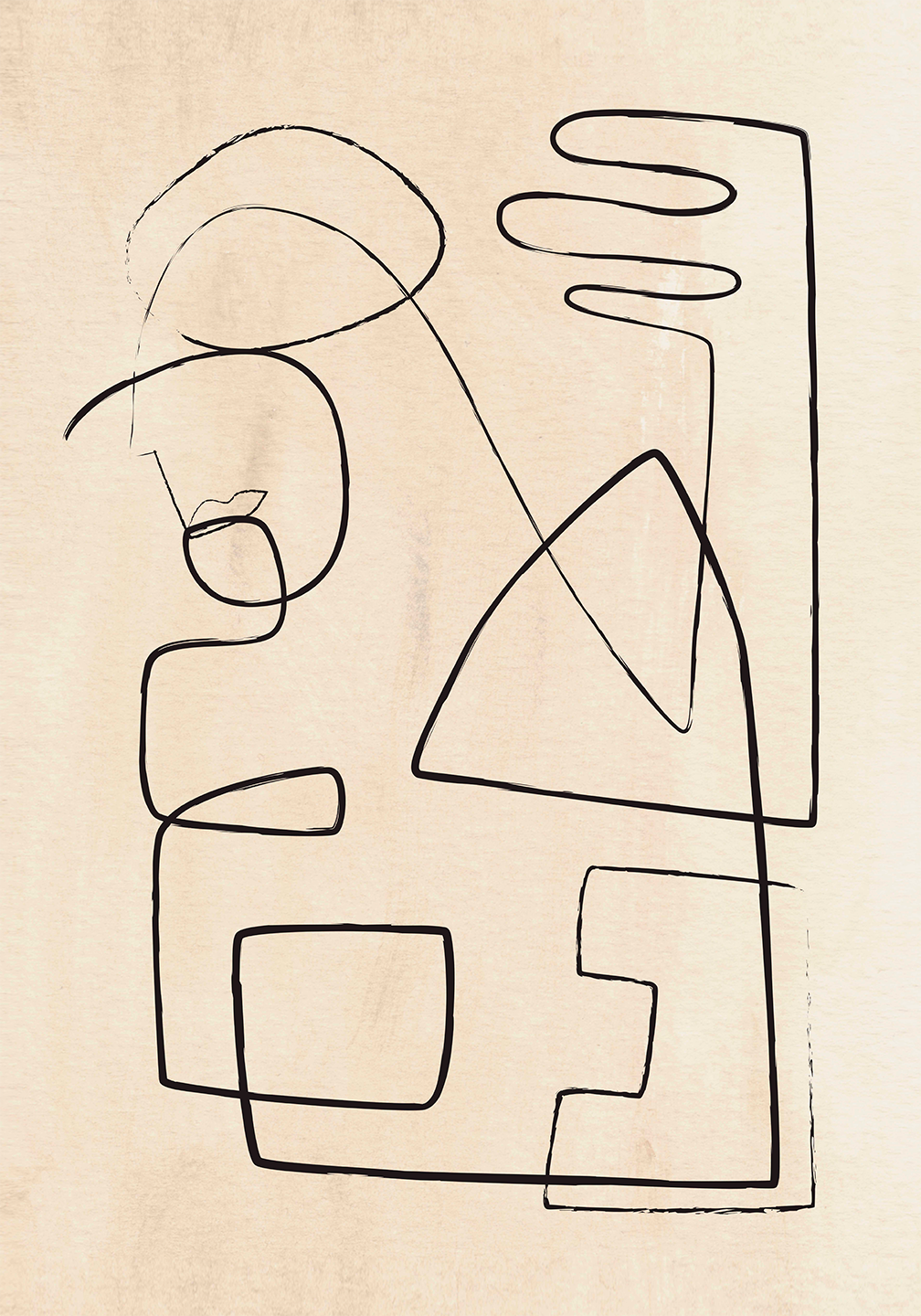 Elegant Minimalistisk Plakat – Grafisk Kunst til Dit Hjem