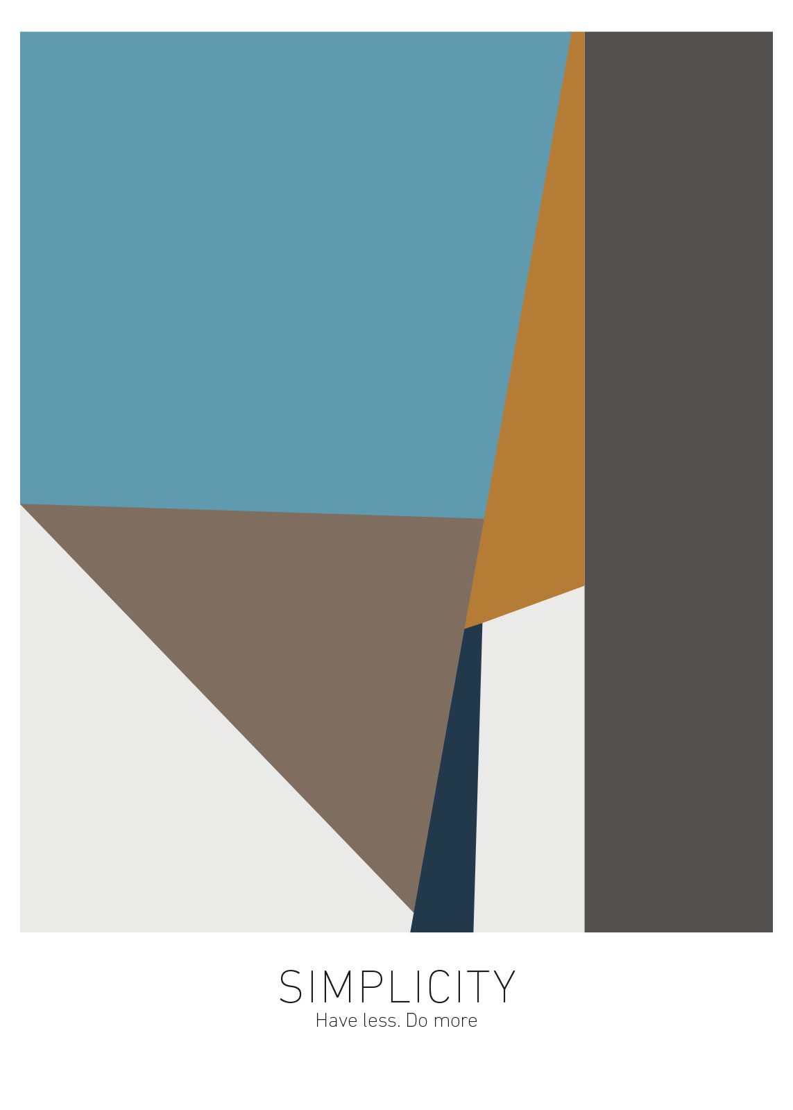 Minimalistisk Simplicity Plakat af Rikke Axelsen