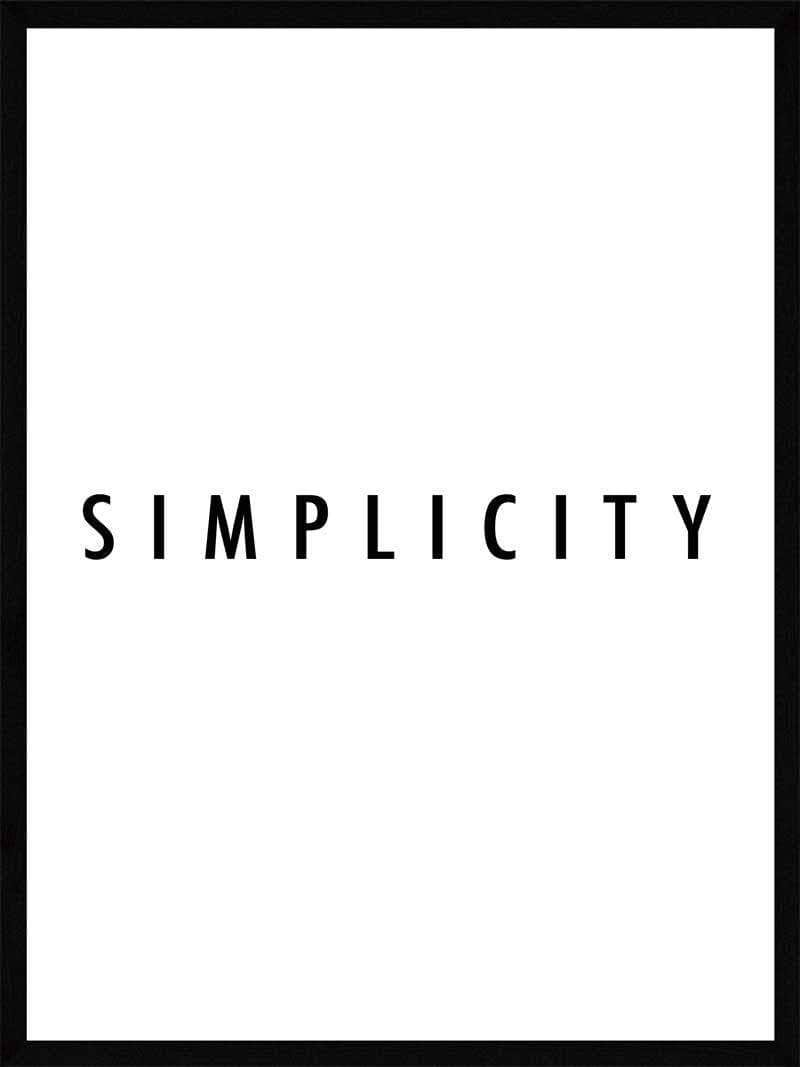 Simplicity Plakat – Inspirerende citat til dit hjem!