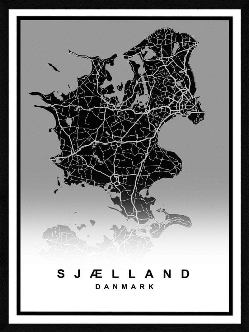 Moderne Plakat af Sjælland – Skab Stemning i Dit Hjem