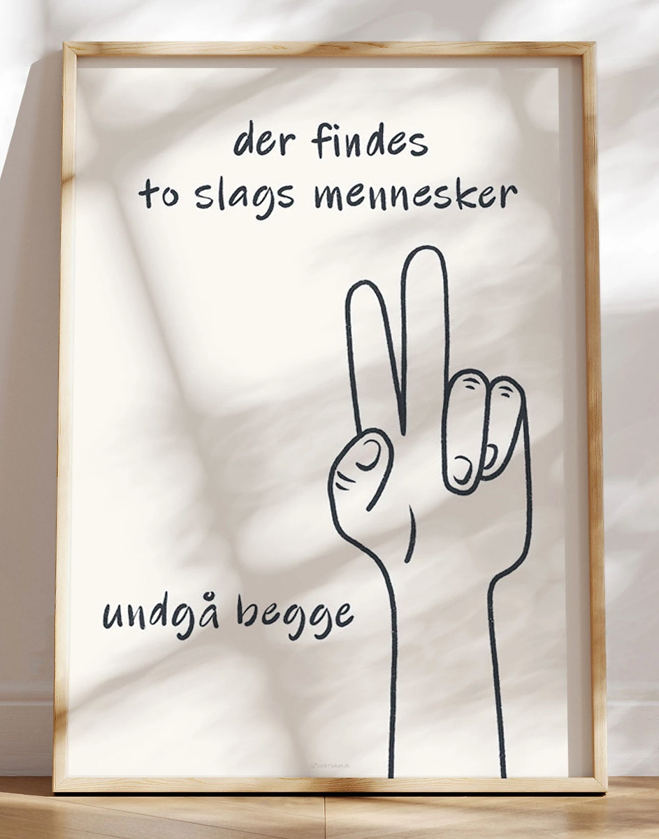 Sjov Citatplakat   Slags Mennesker