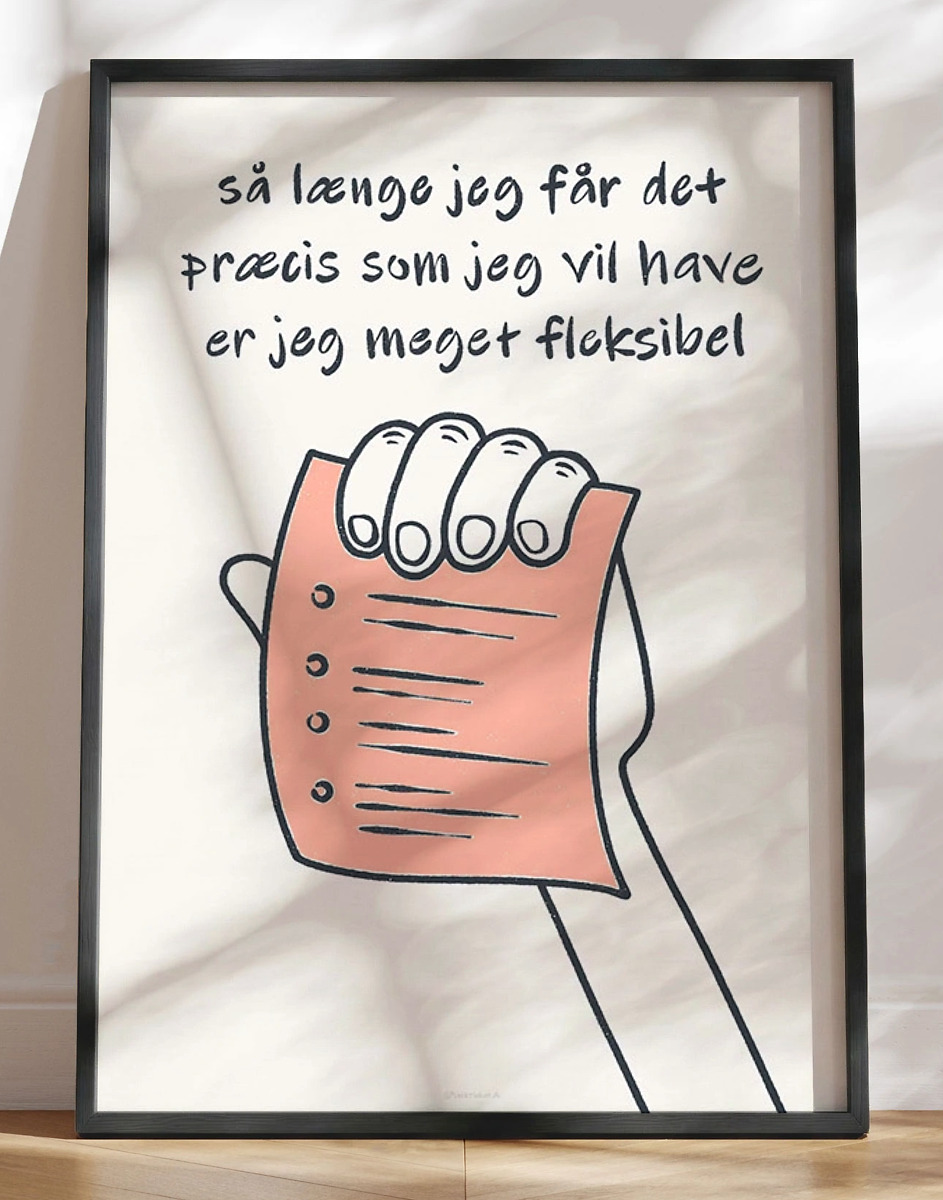 Sjov Plakat Med Tekst Meget Fleksibel