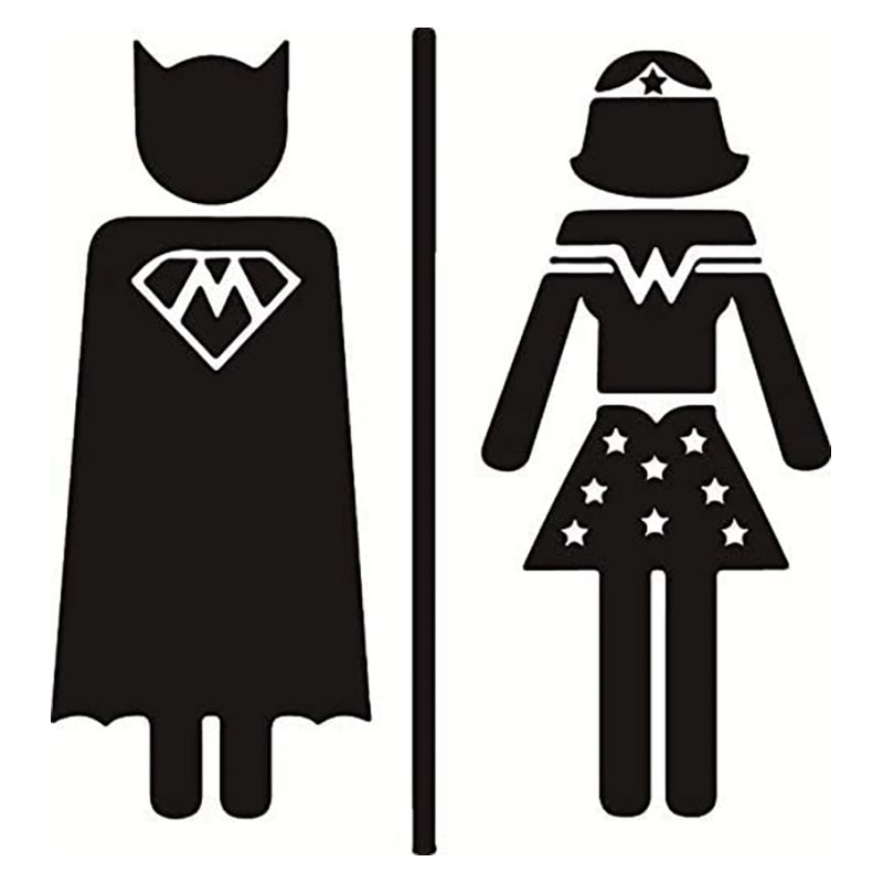 Sjovt Superhelte Toilet Skilt – Gør Badeværelset Festligt!
