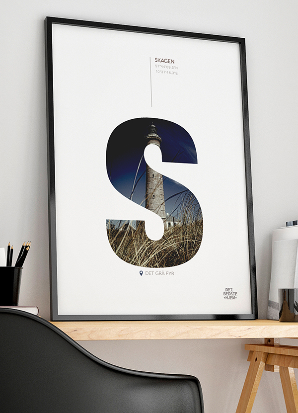 Skagen Plakat – Det Grå Fyr A4 – Unik Designplakat