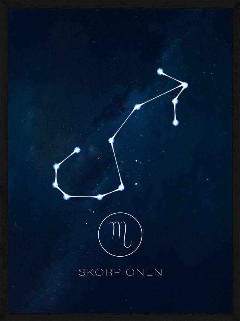 Skorpion Stjernetegn Plakat – Uundgåelig Indretningselement