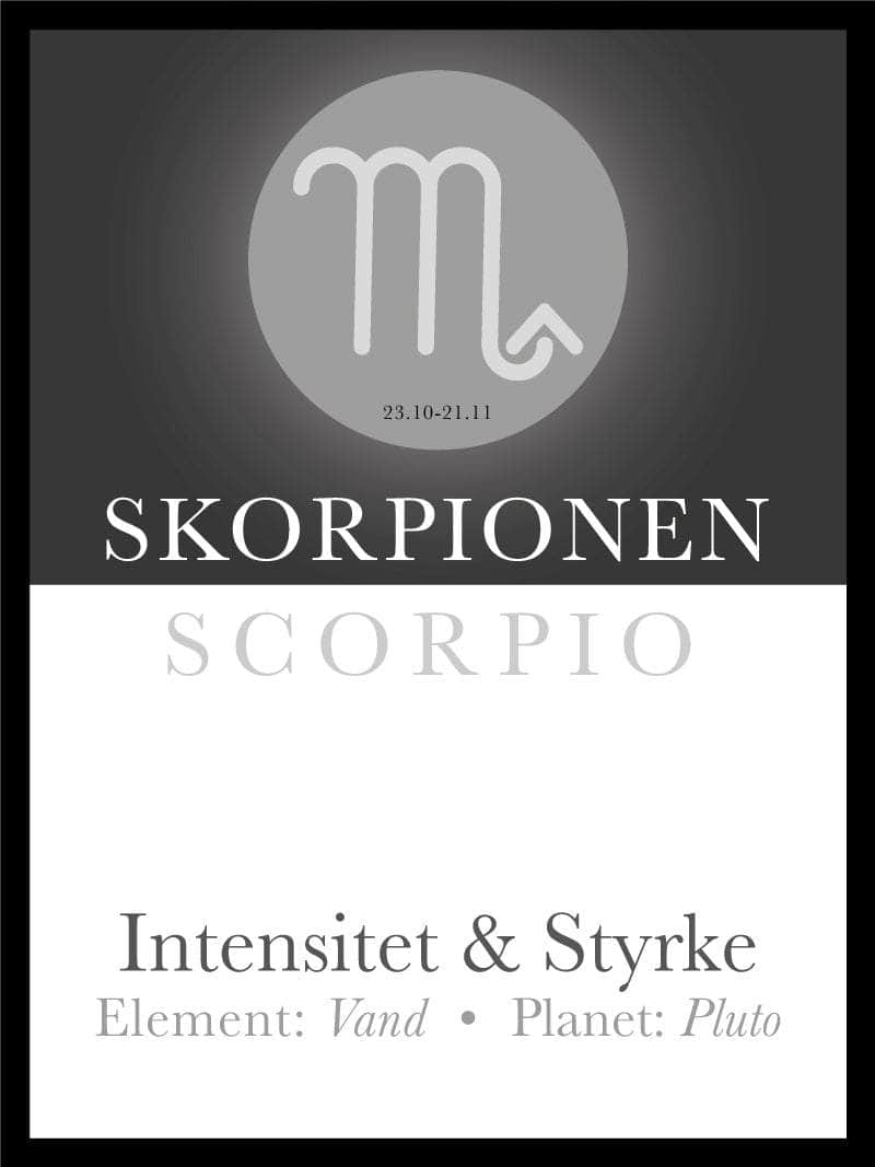 Skorpion Stjernetegn Plakat – Elegant Indretning til Hjemmet