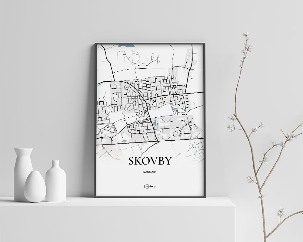 Skovby Bykort Plakat – Minimalistisk Design til Dit Hjem