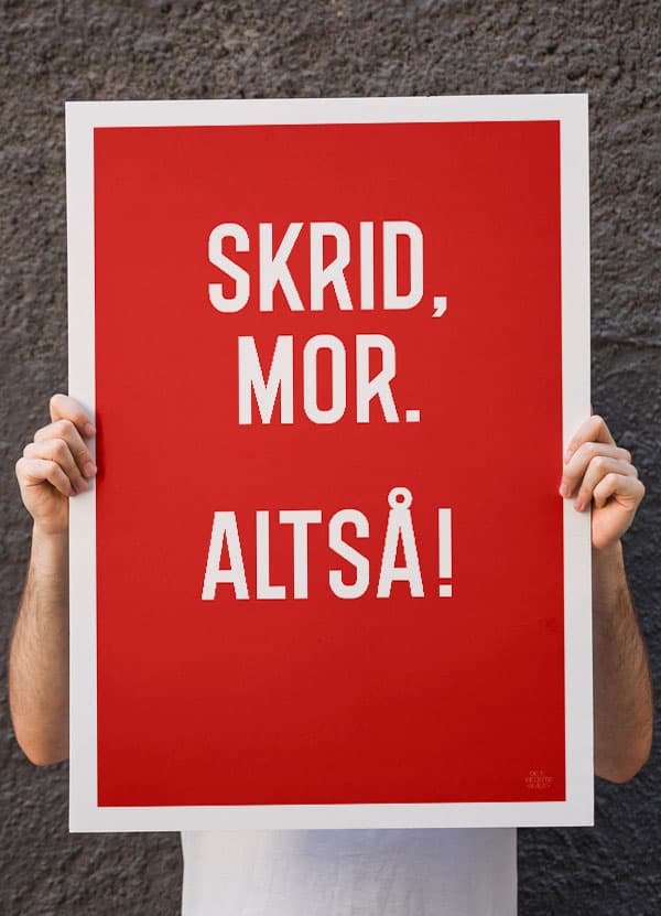 Skrid Mor Plakat - Humoristisk Plakat til Teenagere