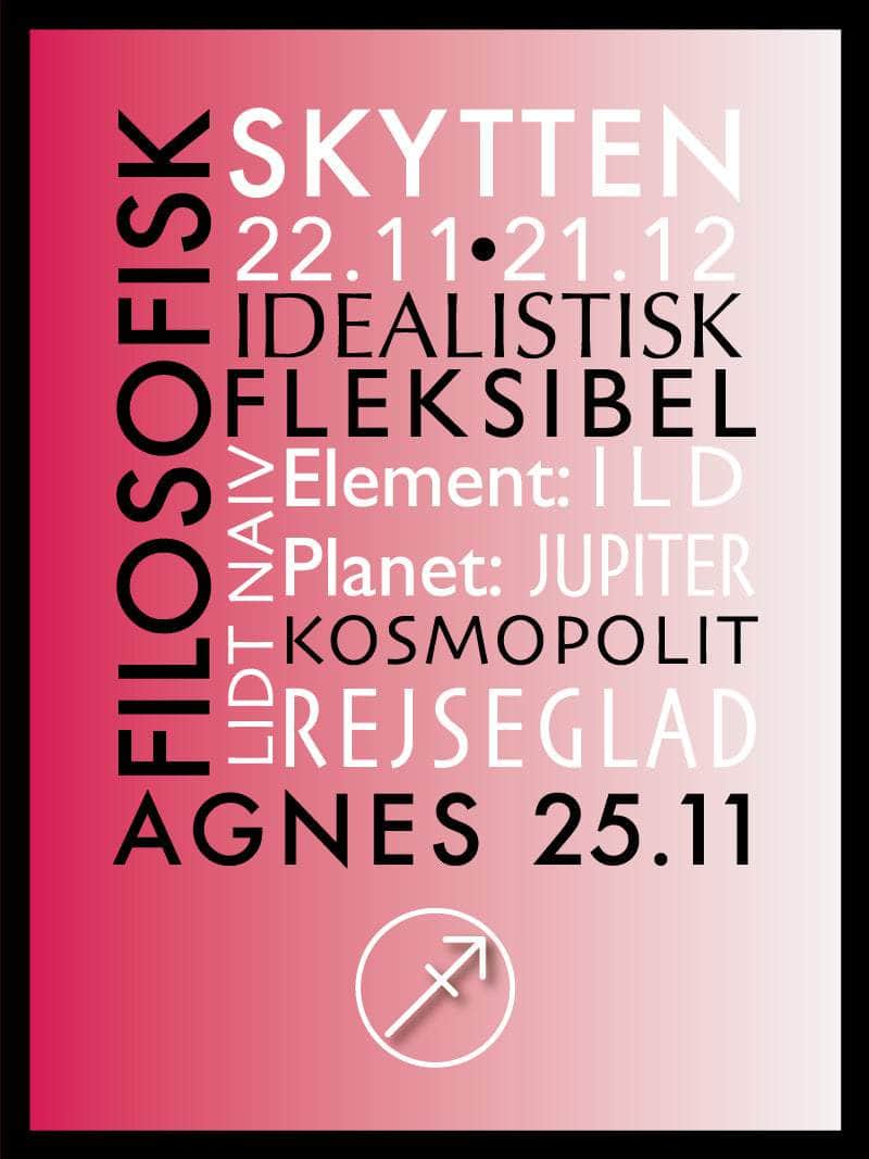 Skytten Stjernetegn Plakat – Unikt Astrologisk Design