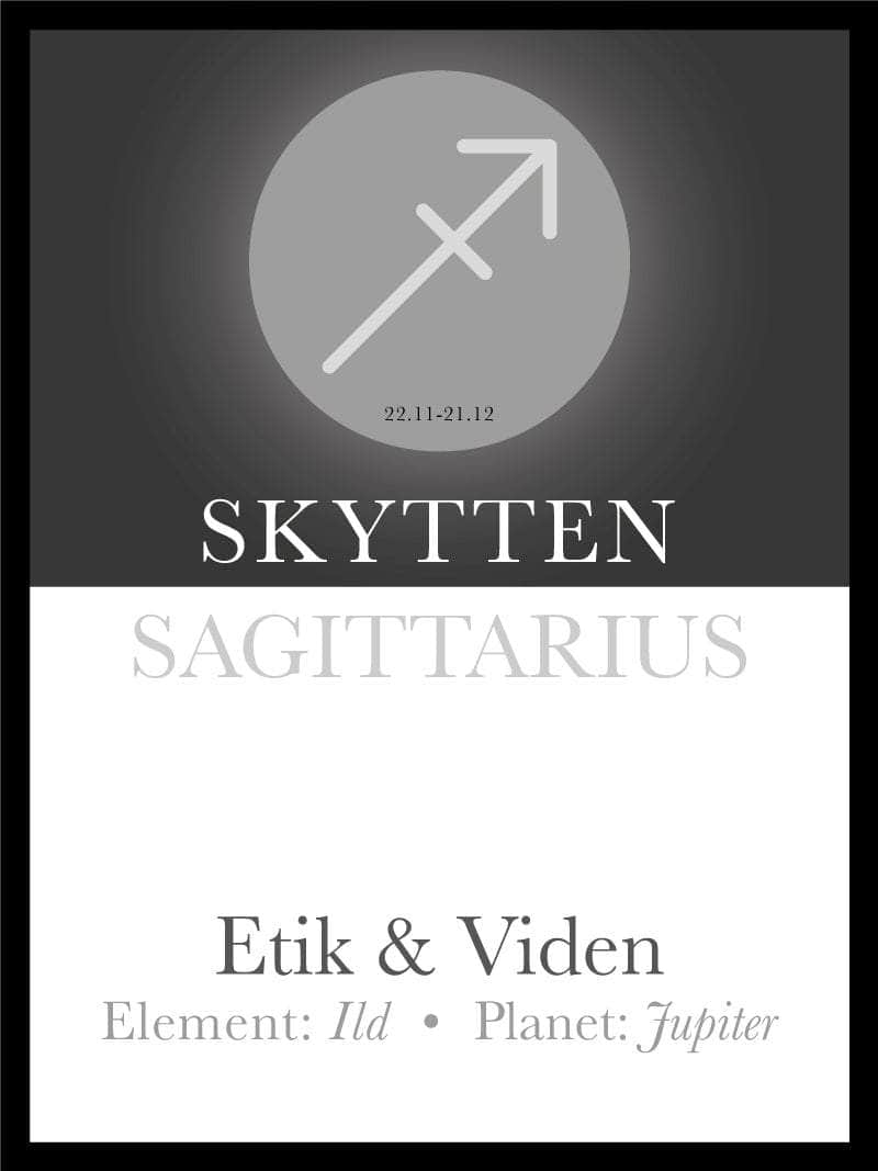 Skytten Stjernetegn Plakat – Unik Kunst til Dit Hjem
