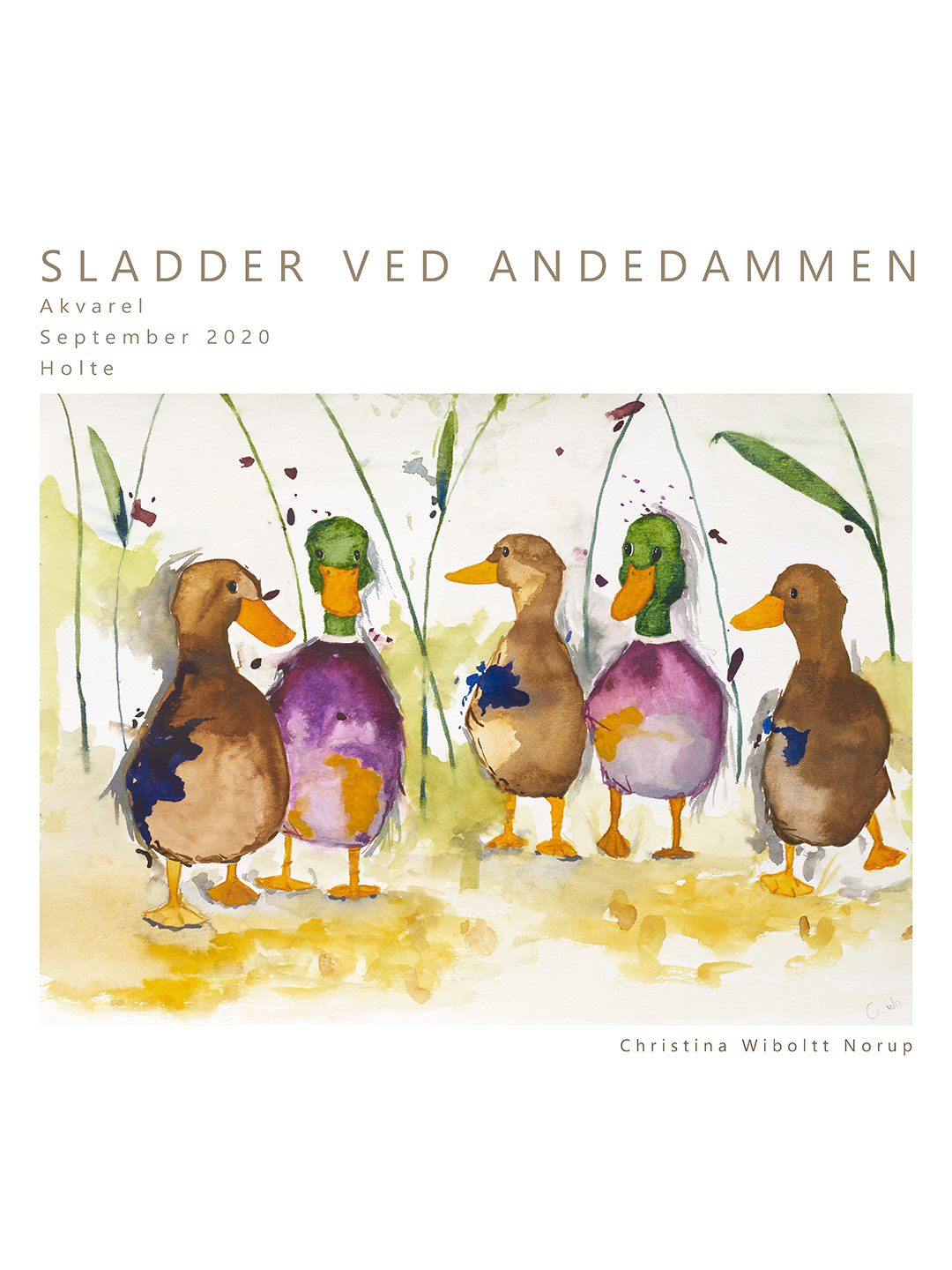 Sladder Ved Andedammen – Charmerende Kunsttryk til Hjemmet