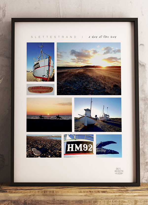Slettestrand Plakat - En Dag Ved Bugten A4 til 199 kr.