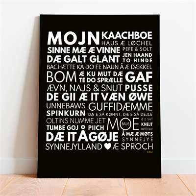 Snak æ Sproch Plakat - Sort/Hvid Vægkunst til Dit Hjem!