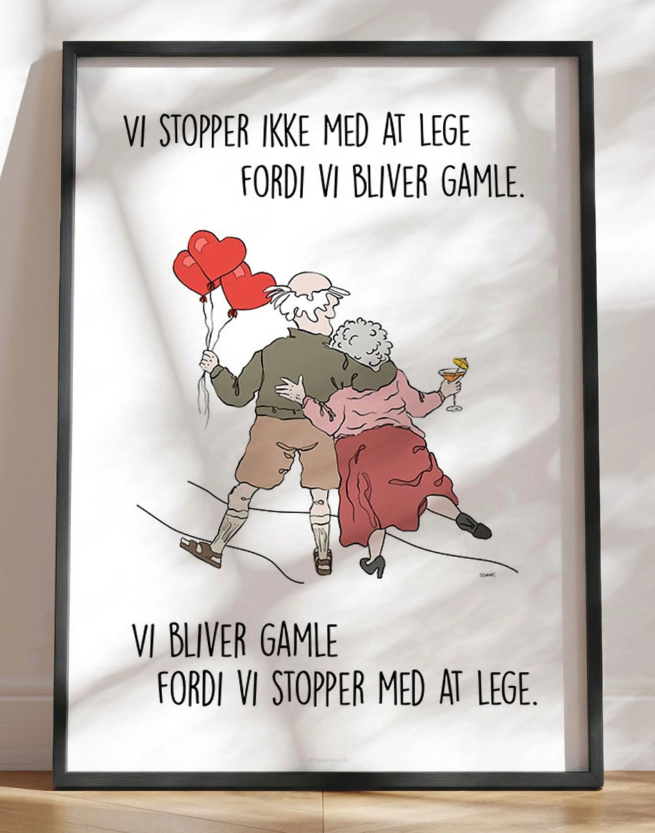 Sød Bedsteforældre Plakat     Huske   Lege