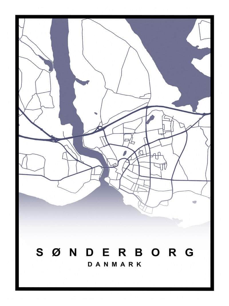 Sønderborg Kortplakat – Udforsk Byens Detaljer