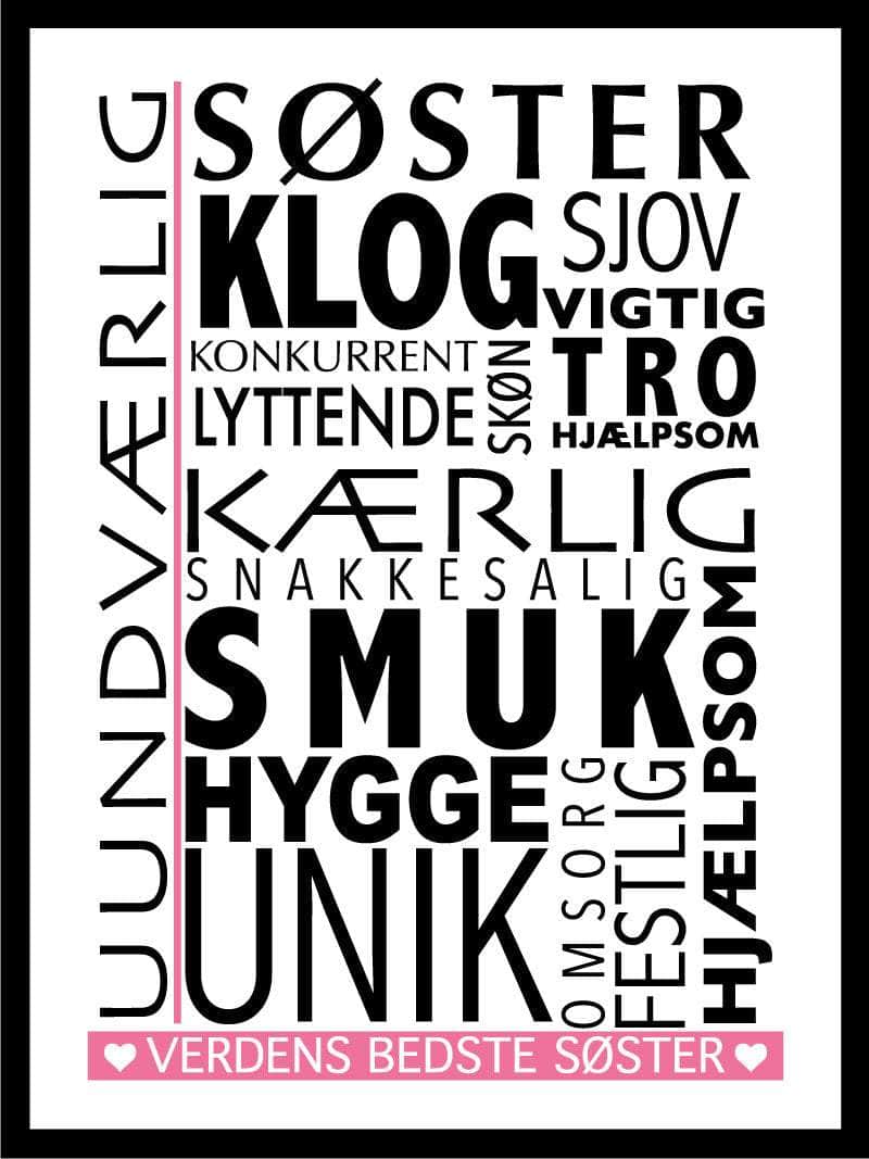 Søster Citat Plakat – Den perfekte gave til din søster!