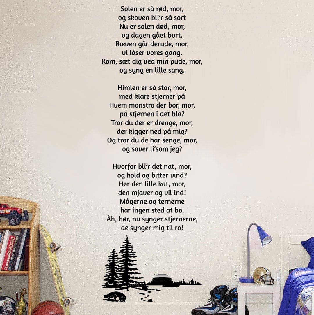 Solen     Rød  Mor Wallsticker